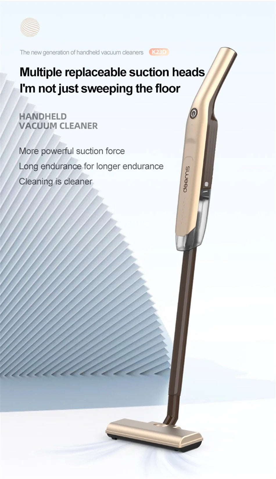 Handheld Wireless Vacuum Cleaner – 20000Pa Powerful Car Vacuum with Metal Strainer, Portable & Cordless