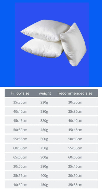 Real Home Cushion Core – PP Cotton Pillow Filling for Waist & Decorative Cushions, Available in Multiple Sizes (35x35 to 40x60cm)