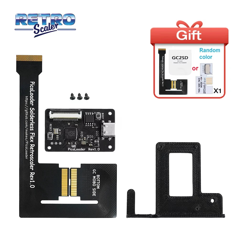 RetroScaler PicoLoader Flex Cable - No-Solder SD2SP2 SDGecko Adapter for GameCube Console