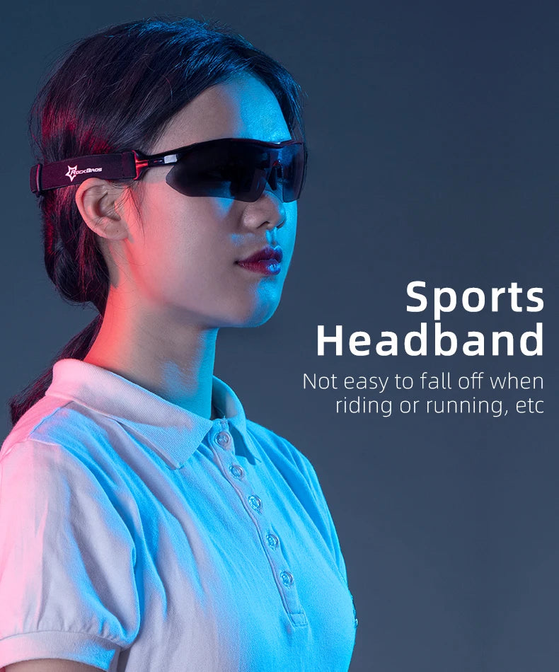 ROCKBROS Cycling Sunglasses — Polarized Photochromic MTB Sports Goggles with 5/3 Lenses