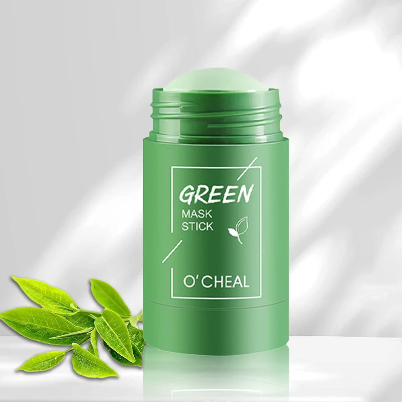 Green Tea & Honey Peach Facial Mask Stick – Pore Cleansing, Moisturizing & Charcoal Mud Mask