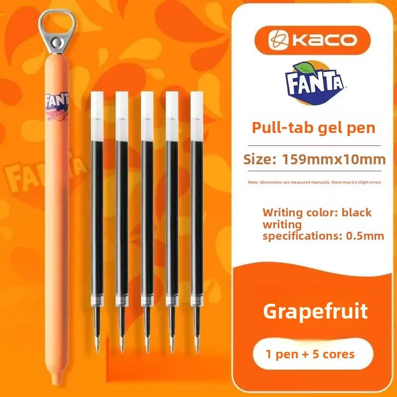 KACO Lingyue Pull-Tab Gel Pens - Multi-Color Quick-Dry Smooth Writing Stationery Collection