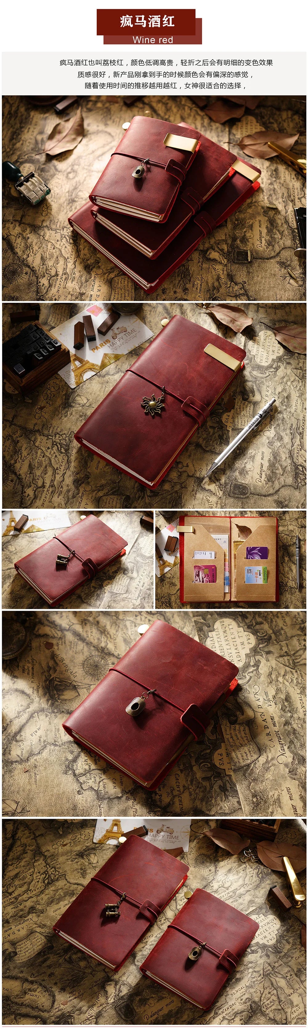 Moterm Genuine Leather Travel Notebook – Handmade Vintage Cowhide Diary, Journal, Sketchbook & Planner TN Cover