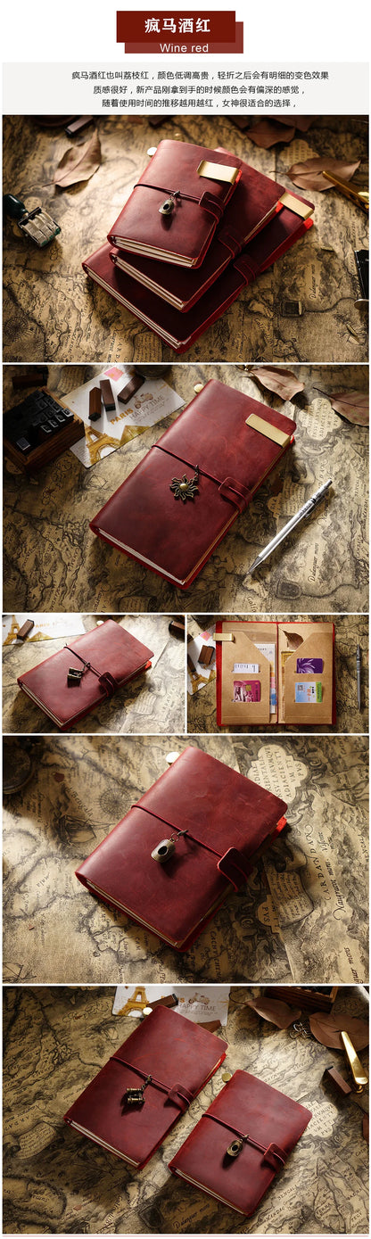 Moterm Genuine Leather Travel Notebook – Handmade Vintage Cowhide Diary, Journal, Sketchbook & Planner TN Cover