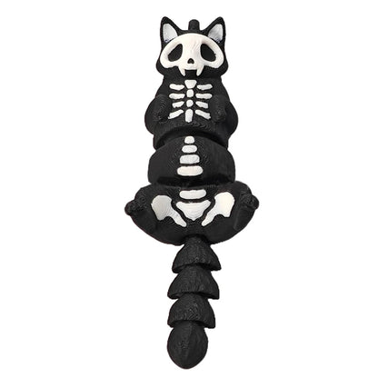 Personalized Skeleton Cat 3D Keychain – Backpack & Car Charm, Perfect Halloween & Christmas Gift