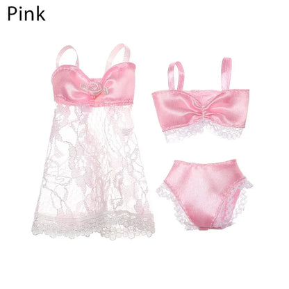 Soft Lace Underwear for 30cm Dolls – Bra & Briefs for Blythe 1/6 BJD Dolls, Dollhouse Kids Toy Clothing