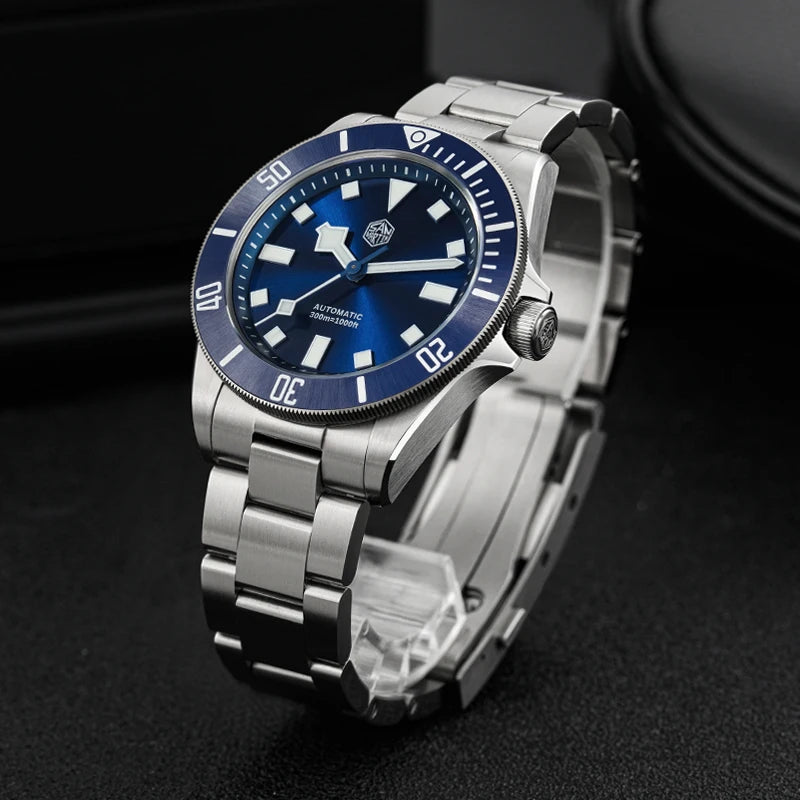 San Martin SN0121T Titanium Diving Watch – NH35 Automatic Movement, Grade 2 Titanium, 120-Click Bezel, 300M Waterproof Wristwatch