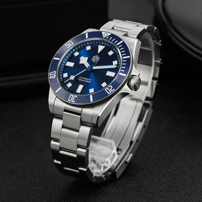 San Martin SN0121T Titanium Diving Watch – NH35 Automatic Movement, Grade 2 Titanium, 120-Click Bezel, 300M Waterproof Wristwatch