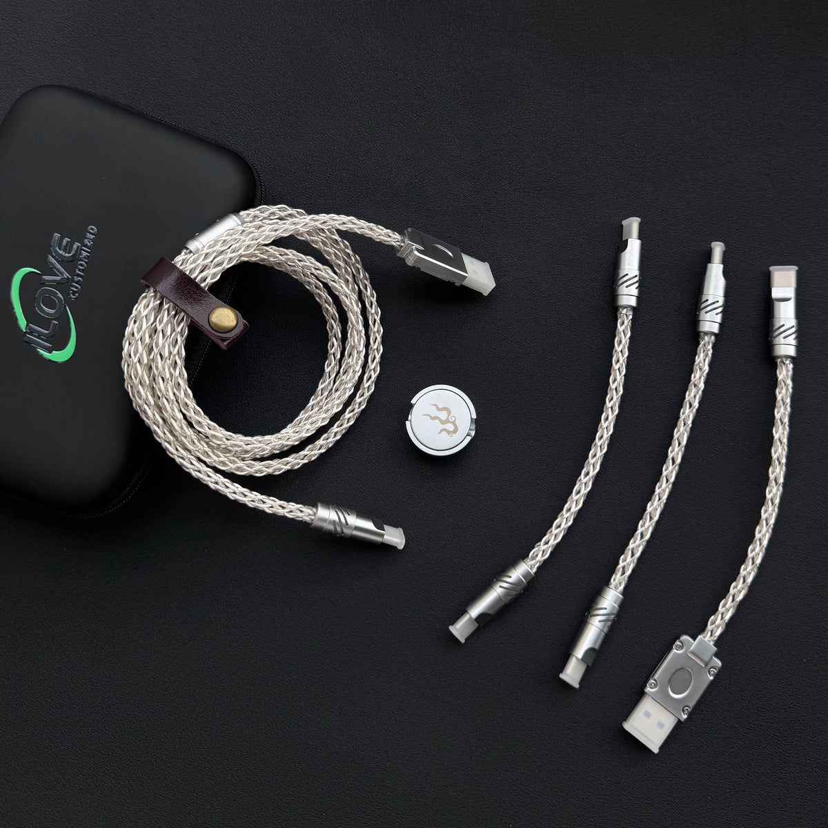 8K Gaming Keyboard USB-C Cable – Single-Crystal Copper Magnetic LED Cable for Esports Hubs and HMLAB Hubs
