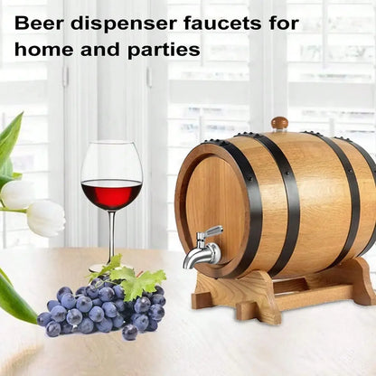 Stainless Steel Beverage Dispenser Spigot - Replacement Faucet for Cold Drinks, Beer, Juice, Wine Barrel & Drink Dispensers