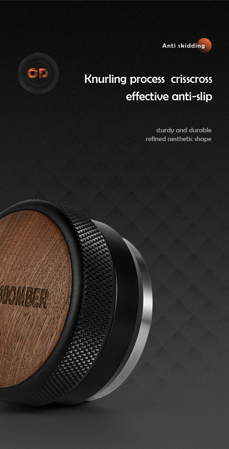 MHW-3BOMBER 30lb Calibrated Coffee Tamper – 51mm/53mm/58mm Flat Espresso Tamper with Spring-Loaded Pressure for Baristas