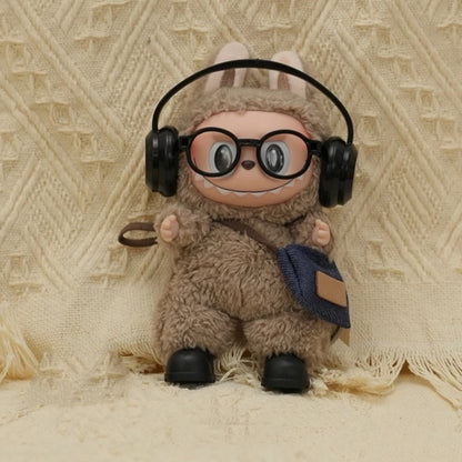 DIY Accessories for Labubu V1 V2 Shoes — Stylish Plastic Headphone Set & Plush Doll Decoration Gift (No Lenses)