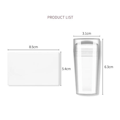 Clear Jelly Nail Stamper Set - Silicone Nail Art Stamp Tool with Scraper for Manicure Designs
