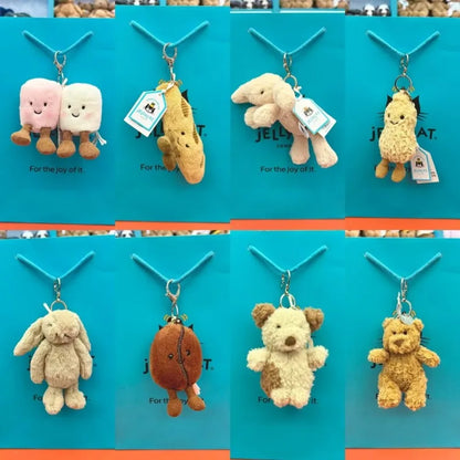 Cute Plush Bag Charm Keychain - Kawaii Soft Toy Pendant Birthday Gift for Girls