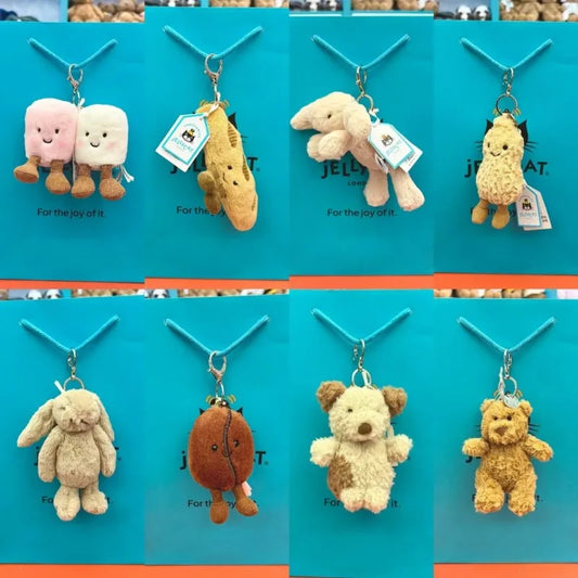 Cute Plush Bag Charm Keychain - Kawaii Soft Toy Pendant Birthday Gift for Girls