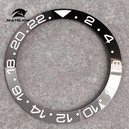 MATELION 38mm Ceramic Bezel Insert — Alloy Watch Ring for 40mm NH35/NH34 GMT Diving Watches