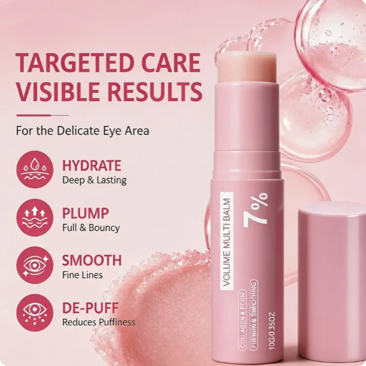 PDRN Pink Collagen Multi Balm Stick - Volufiline Facial, Eye, and Neck Moisturizer for Hydrated, Plump-Looking Skin