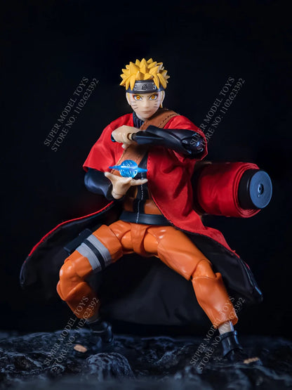 1/12 Scale Naruto Uzumaki Red Robe — 6" SHF / 1/12 Action Figure Costume Accessory (Male Soldier Style)