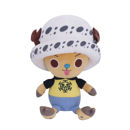 25CM One Piece Anime Plush Toys - Luffy, Chopper, Ace and Zoro Cute Stuffed Character Dolls for Fans and Gifts