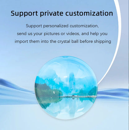 3D Crystal Ball Video Playback Screen – Customized Electronic Gift for Family & Friends, Birthday Present