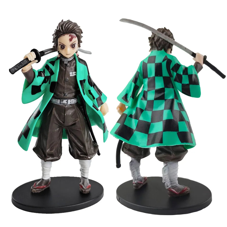 Demon Slayer Kimetsu No Yaiba Action Figures – Tanjirou, Zenitsu & Nezuko PVC Model Toys
