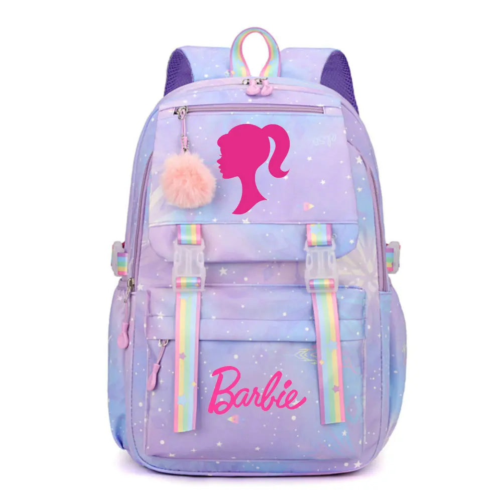 New Barbie Kids School Backpack – Canvas Travel & Laptop Bag for Boys, Girls & Teenagers