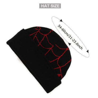 Cartoon Spider Embroidered Beanie Hat: Cozy Men's Winter Cap, Soft Knitted Wool Skullies for Autunm Warmth - Perfect Boys' Gift