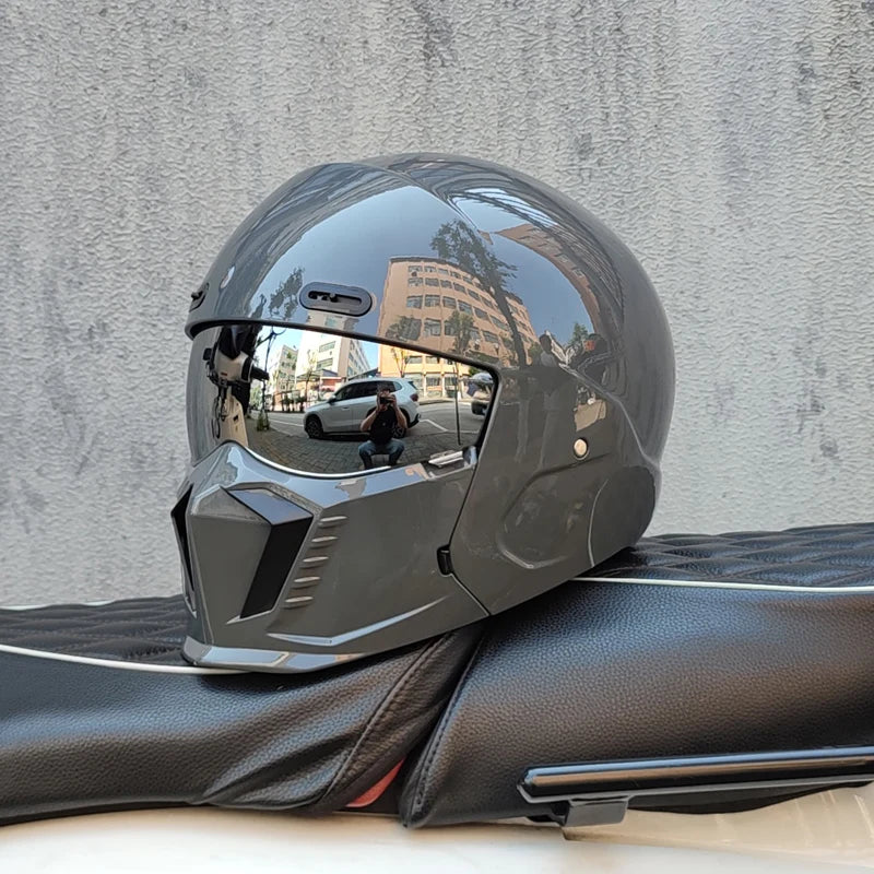 Retro Scorpion Half Motorcycle Helmet – Vintage Locomotive Style Multi-Purpose Moto Helmet (M-XXXL)