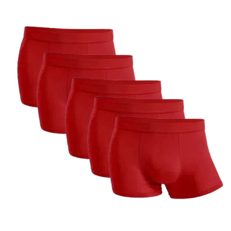 5-Pack Bamboo Men’s Boxers Underwear Plus Size XL–6XL, Breathable Gym Shorts Style Soft Black Underpants Gift Set
