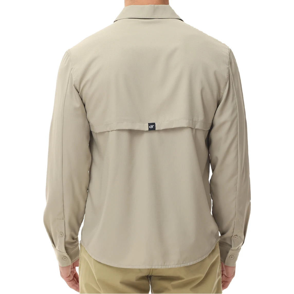 Men's UPF 50+ Long Sleeve Fishing Shirt – Sun Protection Breathable Hiking & Work Shirt with Zipper Pocket