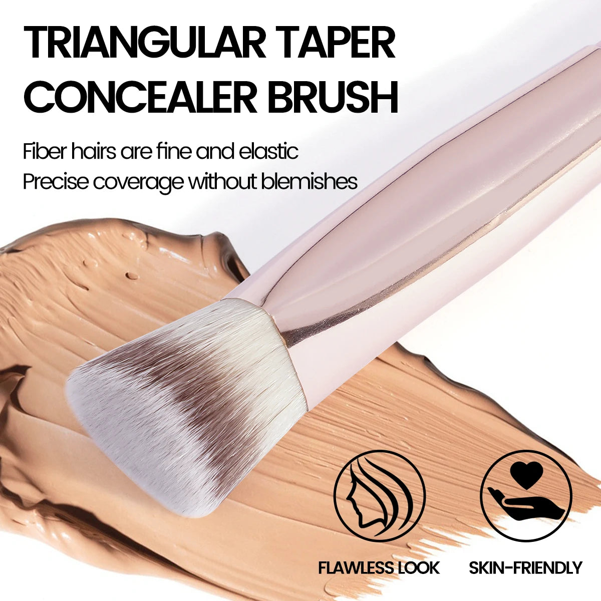 MAANGE Under Eye Concealer Brush - Triangle Foundation & Liquid Cream Blending Makeup Brush