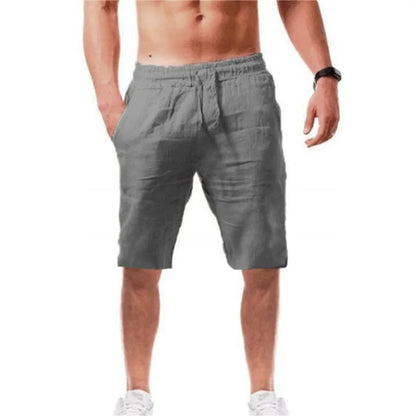 Men's Cotton Linen Shorts – Breathable Solid Color Summer Trousers, Fitness Streetwear S-3XL