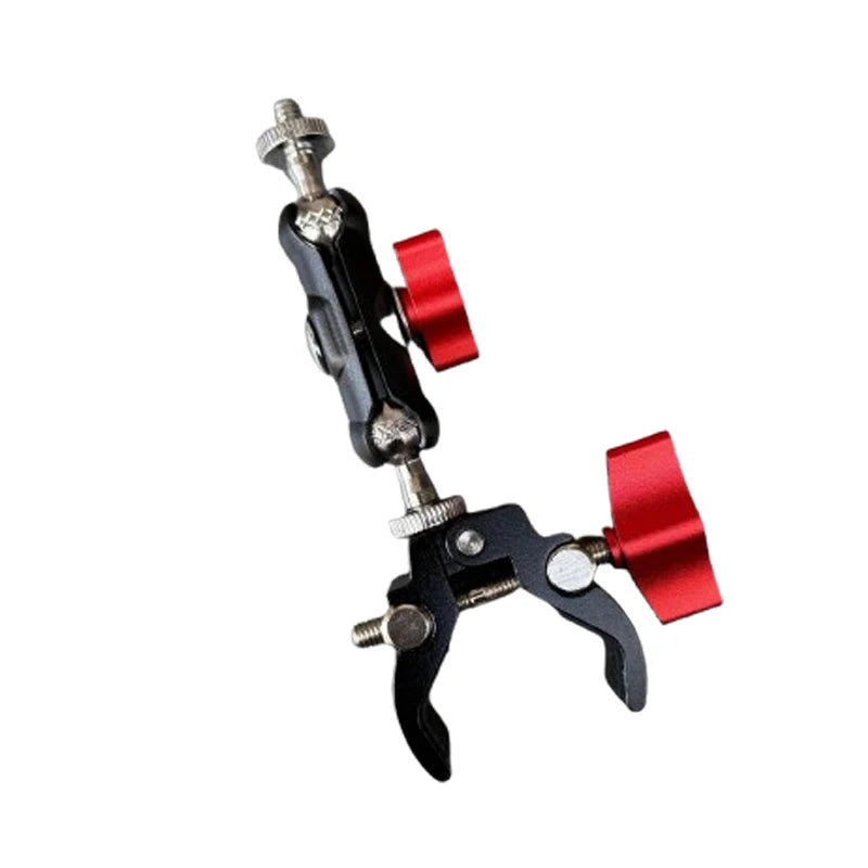 Camera Super Clamp with Double Ball Head Magic Arm – Metal Mount for DSLR, GoPro, Monitor, Light & Mic Photography Accessories