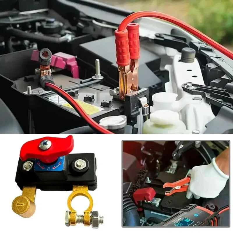 Dual Voltage 12V/24V Battery Master Cut-Off Switch – Zinc Alloy Negative Pole Disconnect Tool-Free Knob PCB Design Automotive Accessory