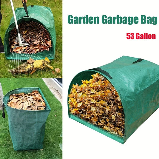 Large Capacity Garden Waste Bag for Yard Leaf & Debris Collection – Durable Reusable Green Leaf Cleanup Bag