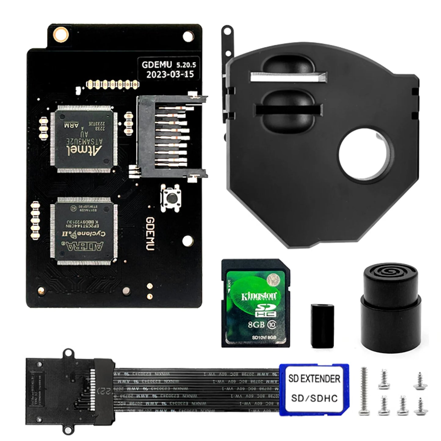SEGA Dreamcast GDEMU V5.20.5 Emulation Board & Remote Card Mount Kit – Optical Drive Replacement for DC Console (GDU DC VA1)