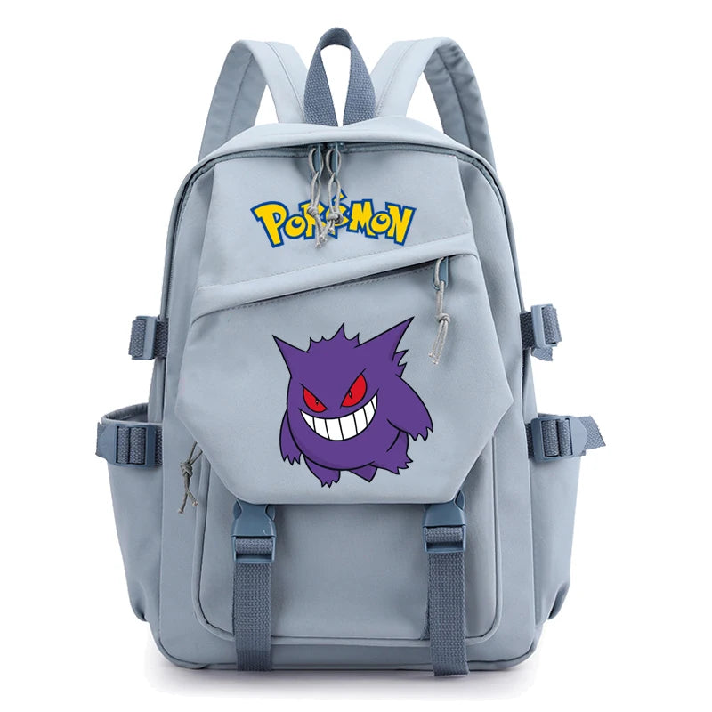 Pokemon Waterproof Women’s Backpack – Pikachu, Gengar, Snorlax Schoolbag for Girls & Students