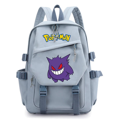 Pokemon Waterproof Women’s Backpack – Pikachu, Gengar, Snorlax Schoolbag for Girls & Students