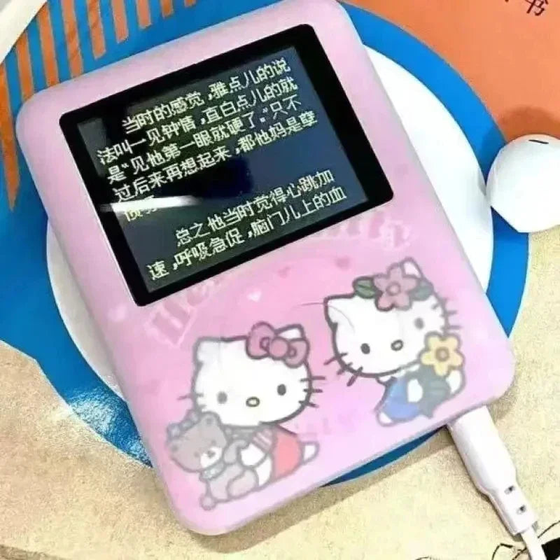Kawaii Hello Kitty Mini MP3 Player – Cartoon Anime Portable Music Walkman for Students, Sports & External Sound Playback