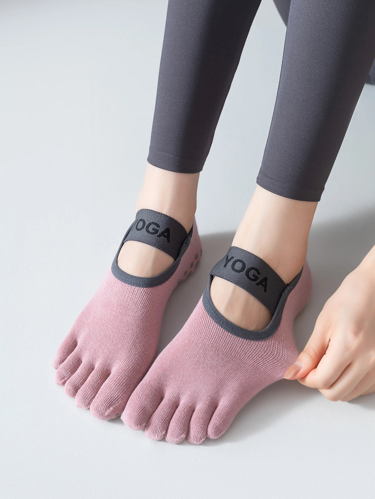 Women’s Five-Toe Grip Socks - Non-Slip Yoga, Pilates & Fitness Socks