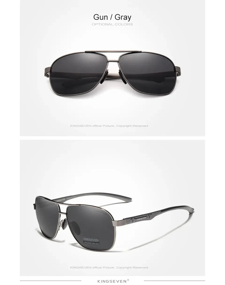 KINGSEVEN Polarized Pilot Sunglasses – UV400 HD Lens Aluminum Frame Photochromic Night Vision Eyewear for Men & Women