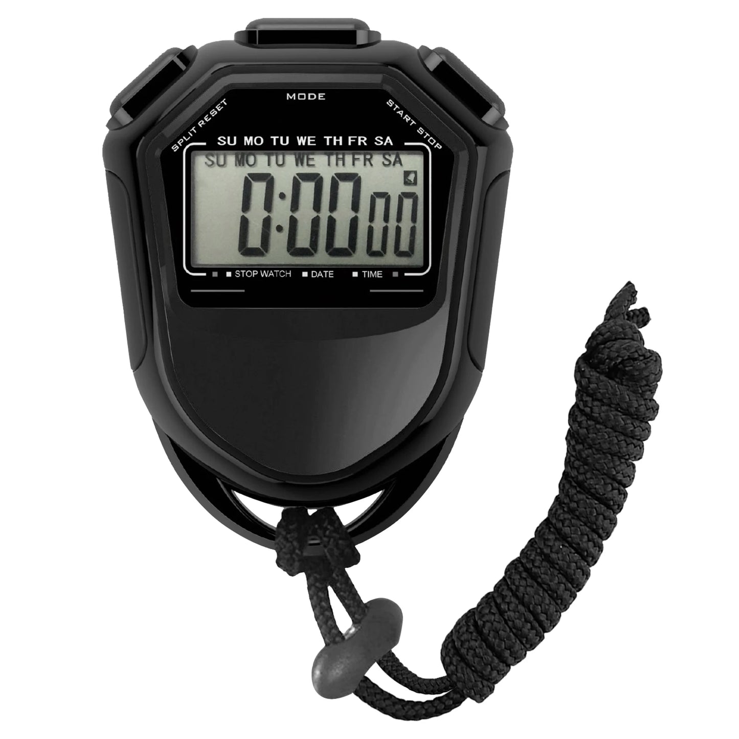 Classic Waterproof Digital Sports Stopwatch – Professional LCD Timer with String for Timing Events