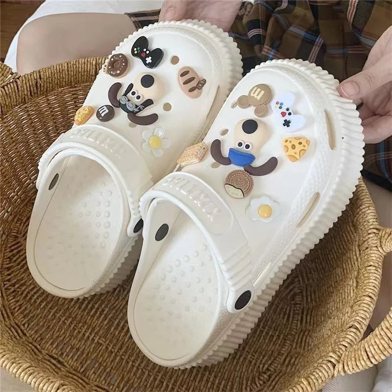 14PCS Fashion Shoe Charms Set – Cute 3D Cartoon Animal Buckle Accessories for DIY Shoes