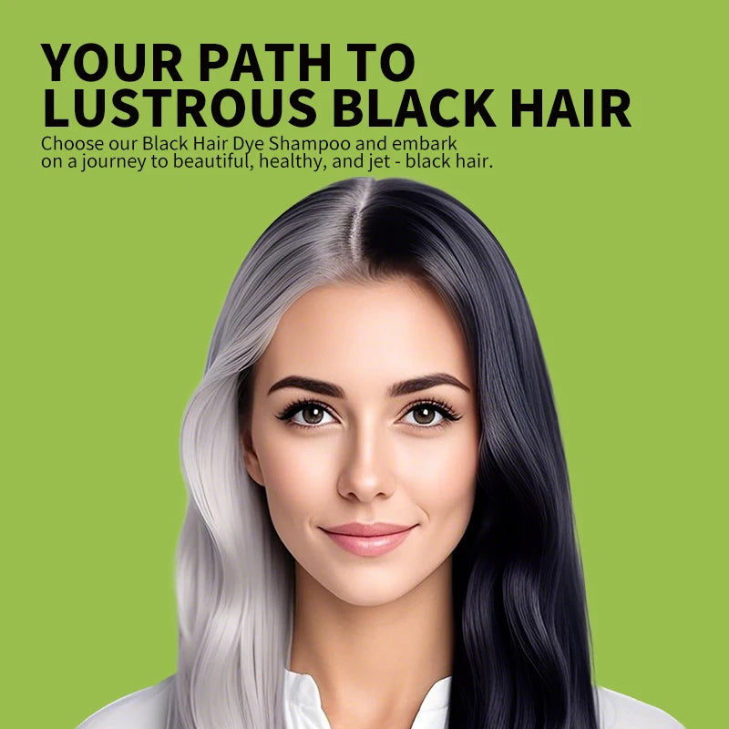 Rosemary Black Hair Dye Shampoo 500ml – DIY Herbal Gray-to-Black Coloring for Women & Men