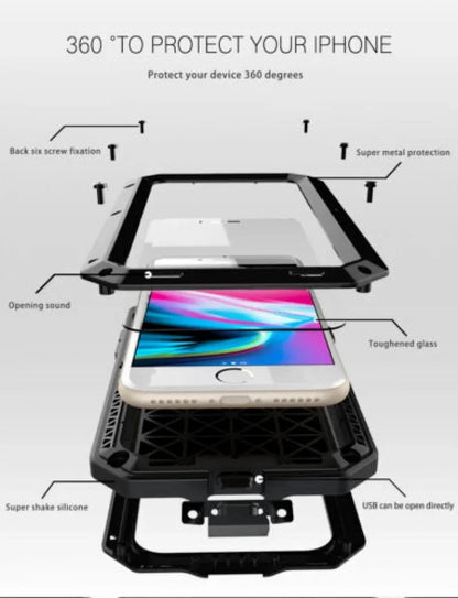 Heavy Armor Rugged Case for iPhone Pro Max 16/15/14/13/12/11 – Shockproof Premium Cover with Gorilla Screen Protector