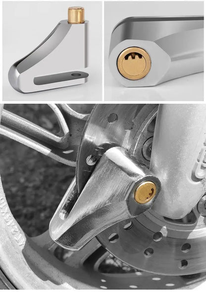 Motorcycle Waterproof Disc Brake Lock — Anti-Theft Wheel Padlock with Keys for Motorcycles, Scooters & Mopeds