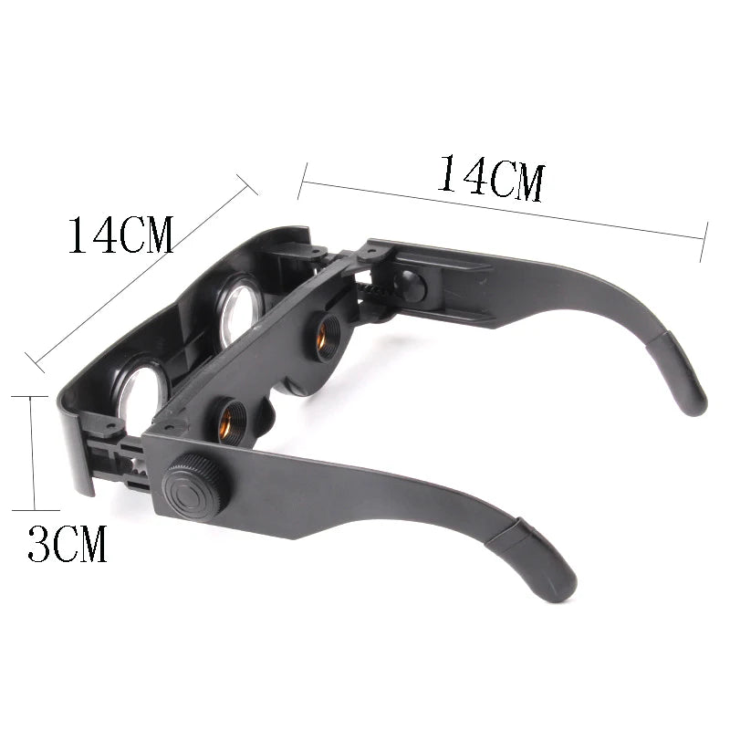 Adjustable Binocular Magnifier Glasses - Hands-Free Fishing Focus Telescope for Theater & TV Viewing