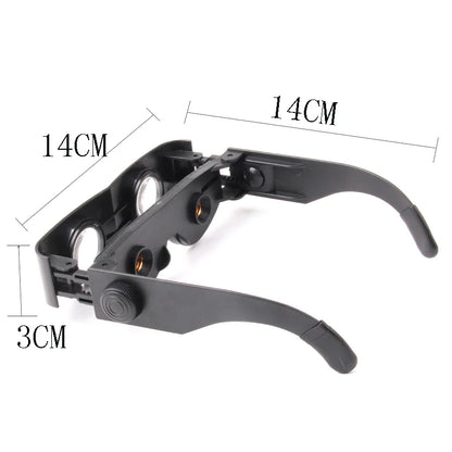 Adjustable Binocular Magnifier Glasses - Hands-Free Fishing Focus Telescope for Theater & TV Viewing