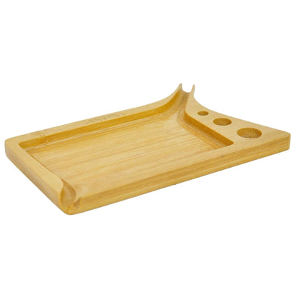 Bamboo Wood Herb & Tobacco Rolling Tray Set – Cleaning Brush, Pre-Roll Smoke Roller, Multipurpose Accessories
