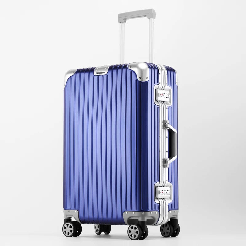 Aluminum Magnesium Alloy Rolling Suitcase – Designer Carry-On & Cabin Luggage, 20/28/30 Inch Trolley Case